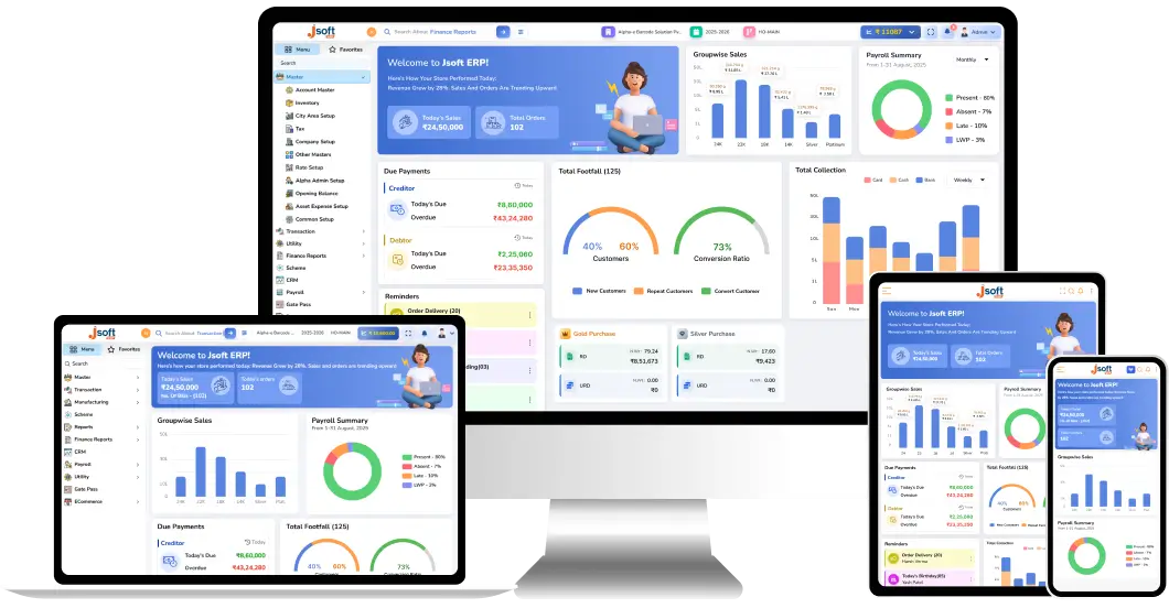 J-Soft Cloud ERP Software for Jewellery Business India