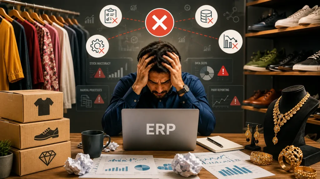 Why ERP implementations fail in apparel footwear and jewellery industry